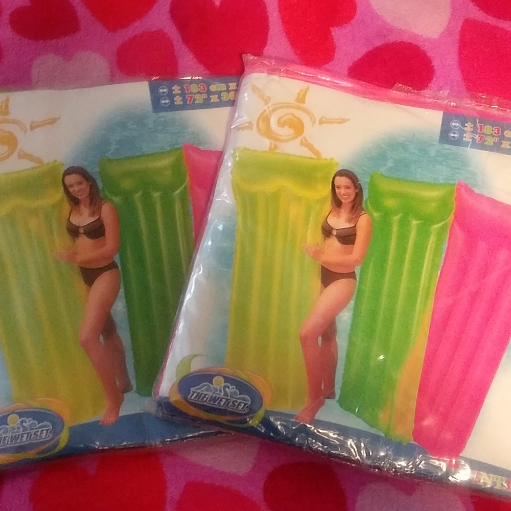 2 x Vintage Wet Set Raft Pool Floats